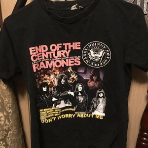 Rare Vintage Ramones End Of The Century Double Sided Graphic Shirt Thailand S